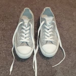 Metallic Silver Converse